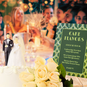 Retro 1970s Pattern Cake Flavour Neon Wedding Pedestal Sign