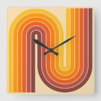 Retro 1970s Style Arched Stripes Geometric Pattern