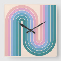 Retro 1970s Style Arched Stripes Geometric Pattern