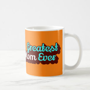 Retro 1970s style Greatest Mum Ever Coffee Mug
