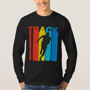 Retro 1970's Style Track Relay Race Runner T-Shirt
