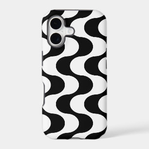 Retro 1970s Style Wavy Op-Art Stripe Pattern