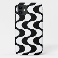 Retro 1970s Style Wavy Op-Art Stripe Pattern