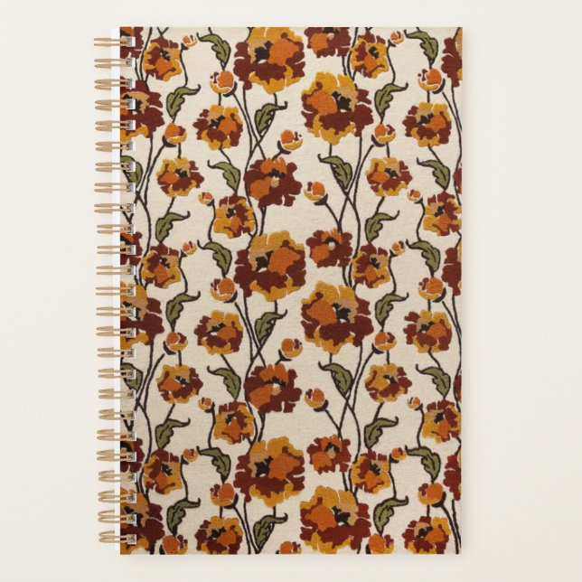 Retro 1970s Upholstery Fabric Weekly/Monthly  Planner (Front)