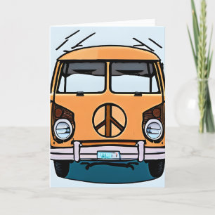 Retro 1970's Van   Groovy Birthday Card