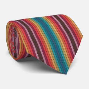 Retro 1970's Vintage Rainbow Corporate Necktie