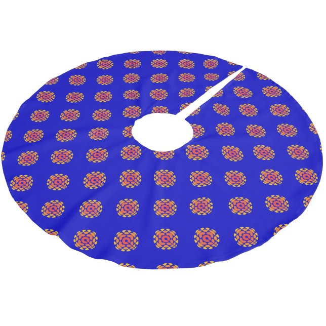 Retro 1974-1986 brushed polyester tree skirt (Angled)