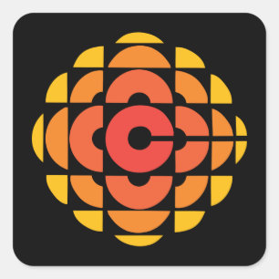 Retro 1974 - 1986 on Black Square Sticker