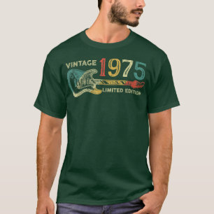Retro 1975 birthday gift for men Guitar Player 47t T-Shirt
