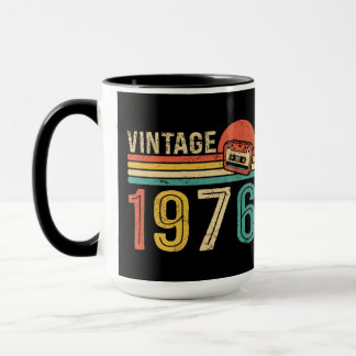 Retro 1976 Birthday Music Cassette Tape Bday Gift Mug