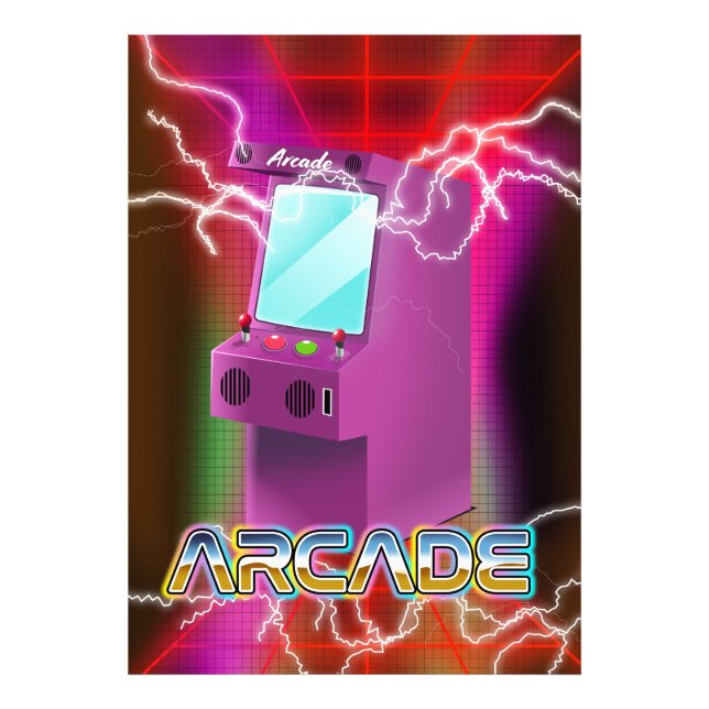 Retro 1980s arcade photo print (Front)