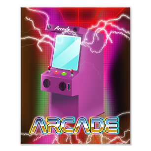 Retro 1980s arcade photo print