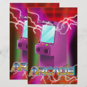 Retro 1980s arcade stationery