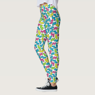 Retro 1980's Cool 80s Party Girl Halloween Costume Leggings