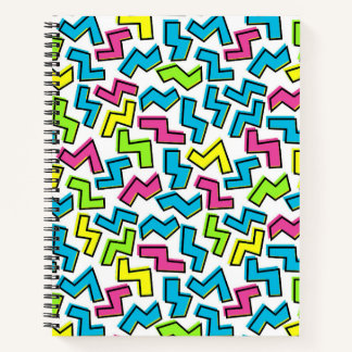 Retro 1980's Cool Cute 80s Memphis Pattern Notebook