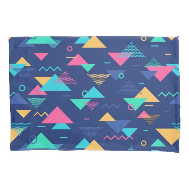 Retro 1980's Pattern Pillowcase (Front-Left)