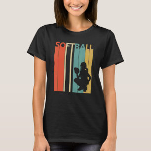 Retro 1980s Softball Girl Sport T-Shirt