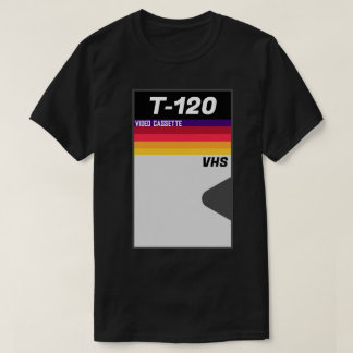 Retro 1980s T-120 VHS Cassette Tape T-Shirt 