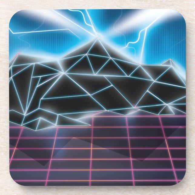 Retro 1980s video game graphic coaster (Front)
