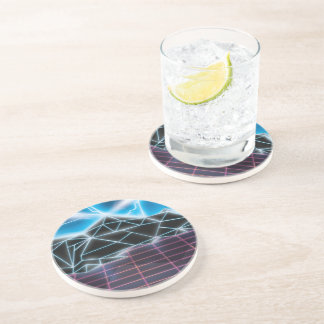 Retro 1980s video game graphic coaster