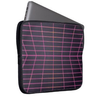 Retro 1980s video game graphic laptop sleeve
