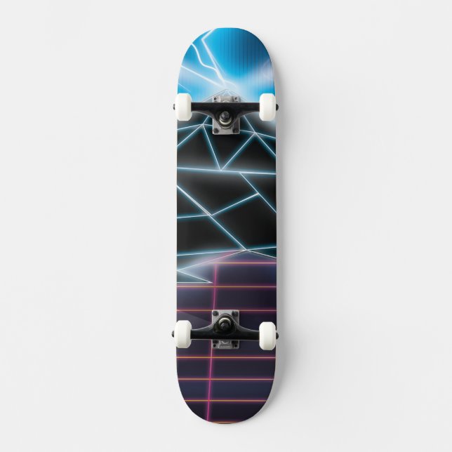 Retro 1980s video game graphic skateboard (Front)