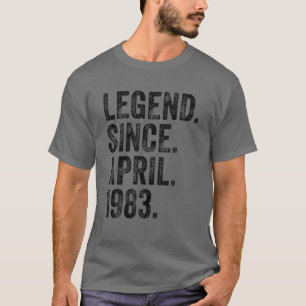Retro 1983 Birthday April Born Legend Since 1983 T-Shirt