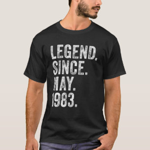 Retro 1983 Birthday May Born Legend Since 1983 T-Shirt