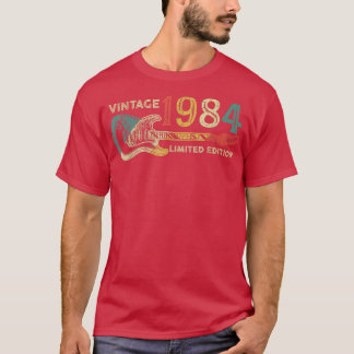 Retro 1984 birthday gift for men Guitar Player 38t T-Shirt