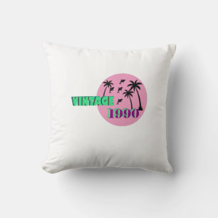 Retro 1990 Birthday Gift Cushion