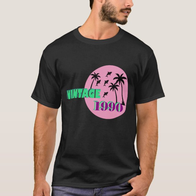 Retro 1990 Birthday Gift T-Shirt (Front)