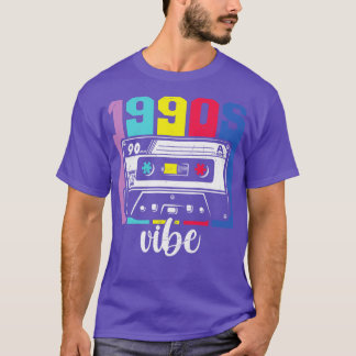 Retro 1990s Vibe Distressed Cassette Tape Design T-Shirt