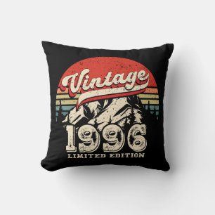 Retro 1996 Birthday Vintage 30th Outdoorsy Bday Cushion