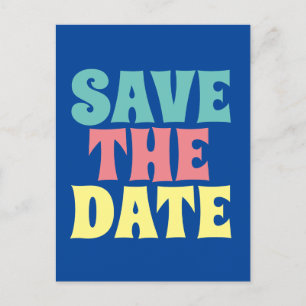 RETRO 1SAVE THE DATE GROOVY PARTY Postcards