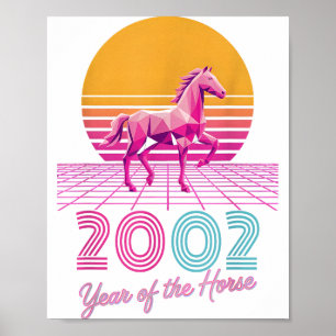 Retro 2002 Year Of The Horse Zodiac Lady Fortune R Poster