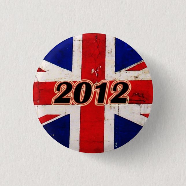 Retro 2012 UK 3 Cm Round Badge (Front)