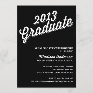 RETRO 2013   GRADUATION PARTY INVITATION
