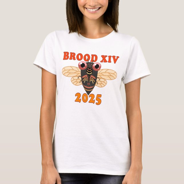 Retro 2025 Brood XIV Cicada Women's Shirt (Front)