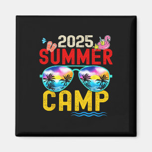 Retro 2025 Summer Camp Vacation Camper Matching Fa Magnet