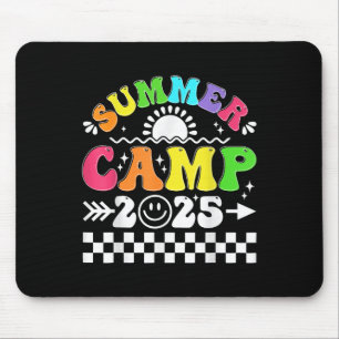 Retro 2025 Summer Camp Vacation Camper Matching Fa Mouse Mat