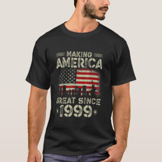 Retro 23rd Birthday USA Flag Making America Great  T-Shirt