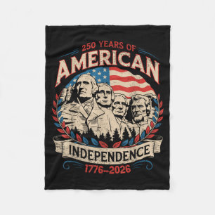 Retro 250 Years of American Vintage Independence Fleece Blanket