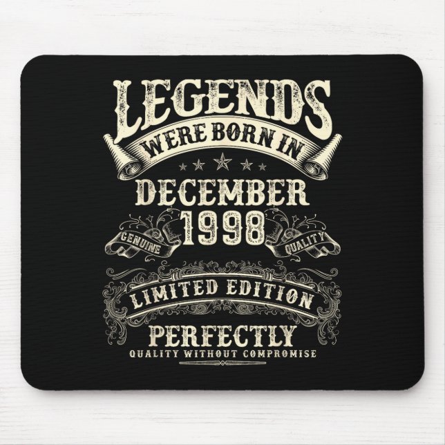 Retro 27th Birthday For Men 27 Year Old December 1 Mouse Mat (Front)