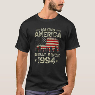 Retro 28Th Birthday USA Flag Making America Great T-Shirt