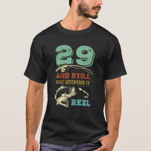 Retro 29Th Birthday Fishing Turning 29 Fisherman B T-Shirt