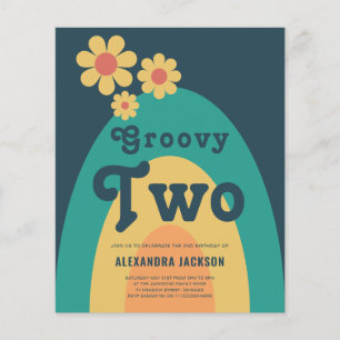 Retro 2nd Birthday Party Budget Flyer