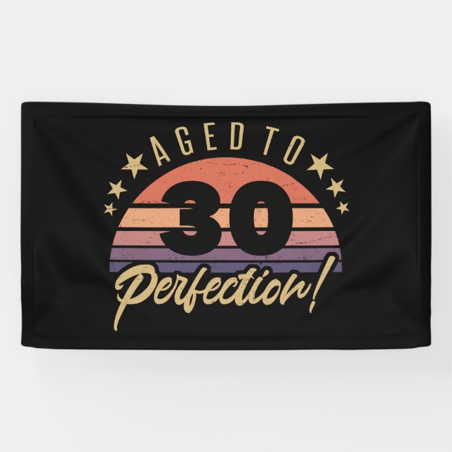 Retro 30th Birthday Humour Banner (Horizontal)