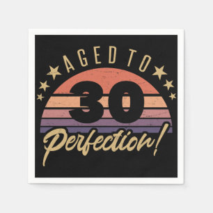 Retro 30th Birthday Humour Napkin