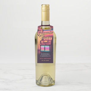 Retro 30th Birthday Karaoke Party Bottle Tag