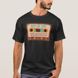 Retro 30Th Birthday T Best Of 1992 Cassette Tape T-Shirt